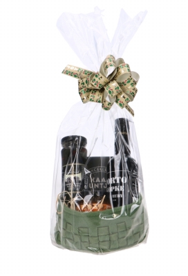 Geschenkmandje Vilt Smokey Green 14x6.5cm 6st GRATIS STRIKJES & ZAKJES