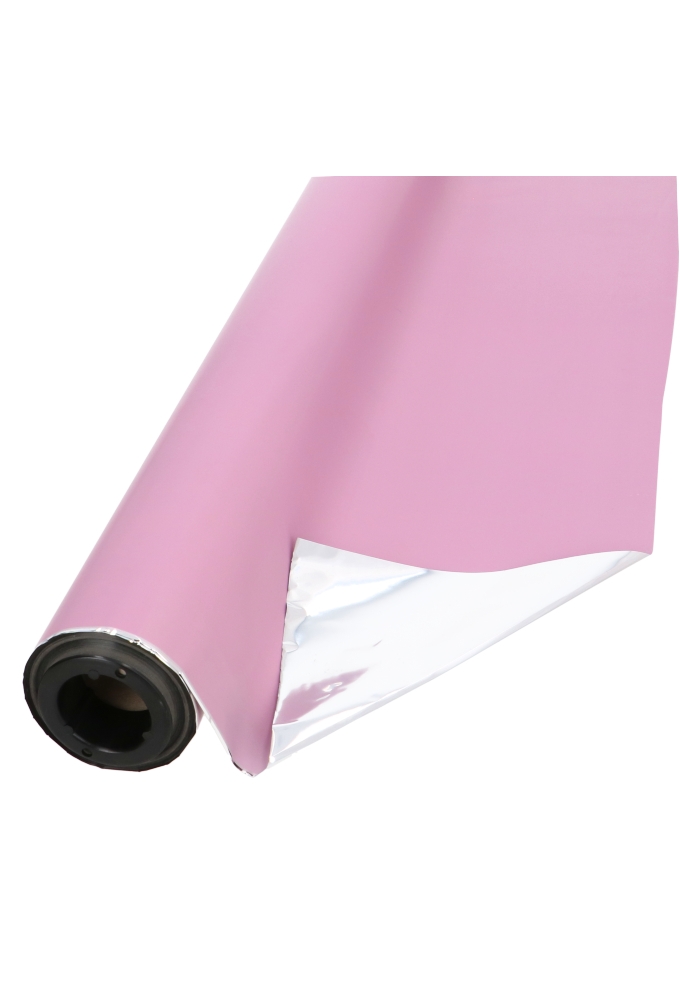 Cadeaufolie Mat Metallic Roze & Zilver 70cm x 50meter.30mic