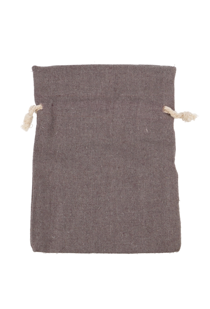 Kadozakjes Katoen Recycled Taupe Met Koord Medium 12x17cm 10stuks