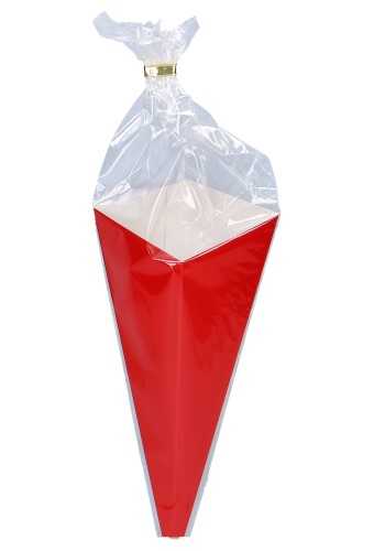 Kartonnen Piramide Open Rood & Snoepzak 9x24.5cm 50stuks