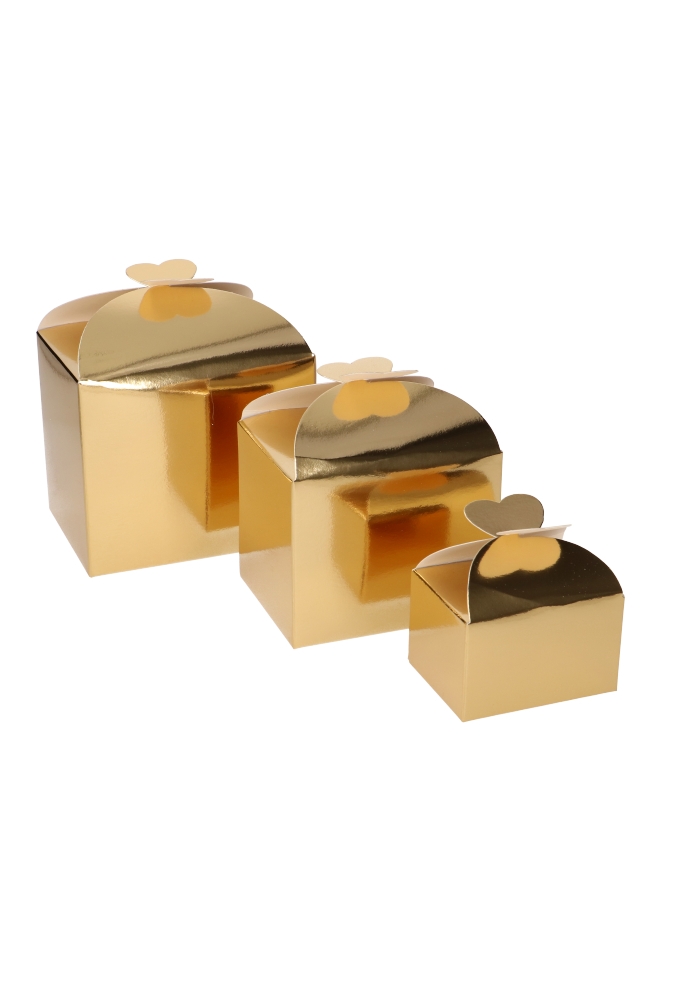 Bonbondoosjes Todi Goud Glans 125gram 7.6x6x4.8cm 25stuks