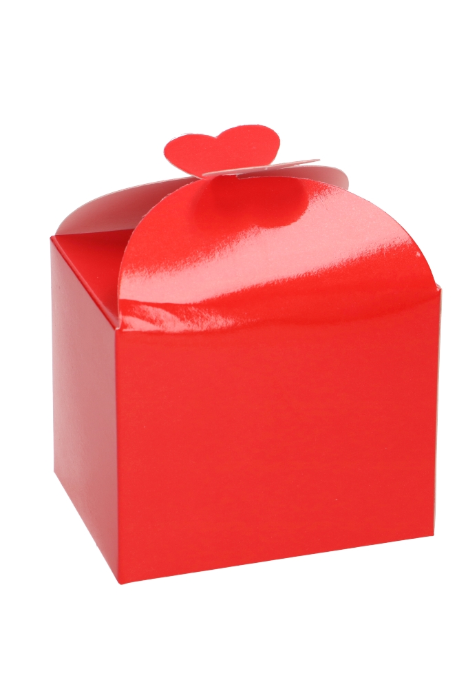 Bonbondoosjes Todi Rood Glans 250gram 9.5x7.5x6cm 25stuks