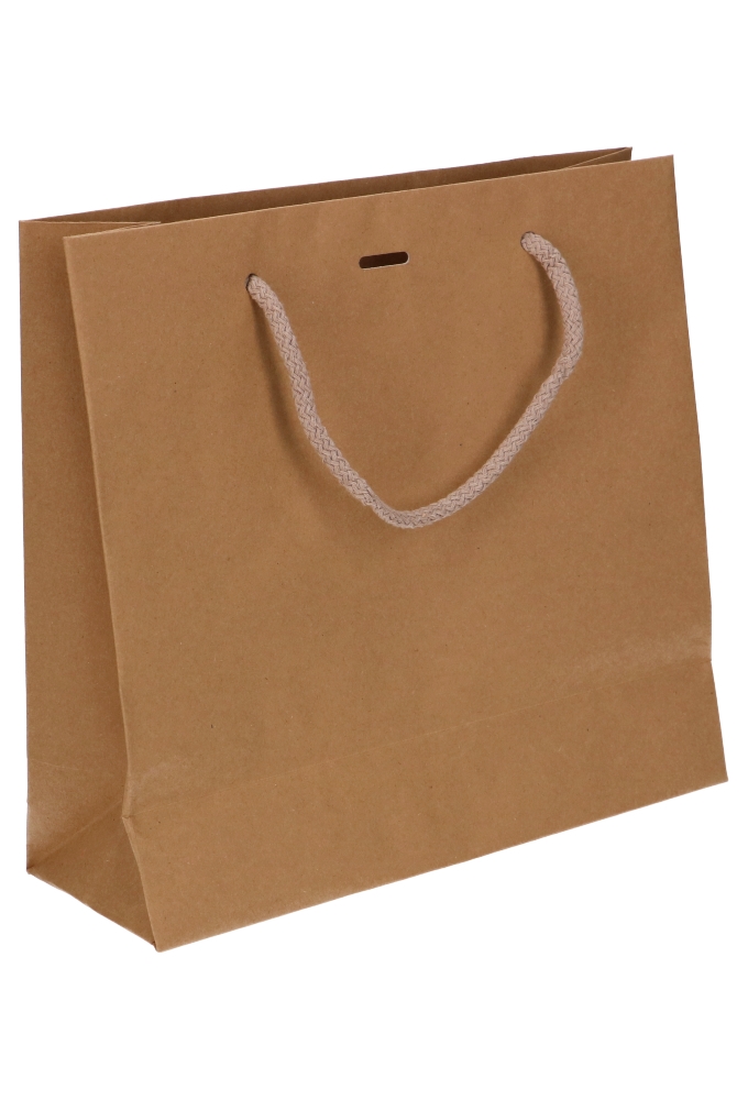 Kadotasjes Noli Kraft Met Koord & Lintgleuf 24x9x23cm 10stuks