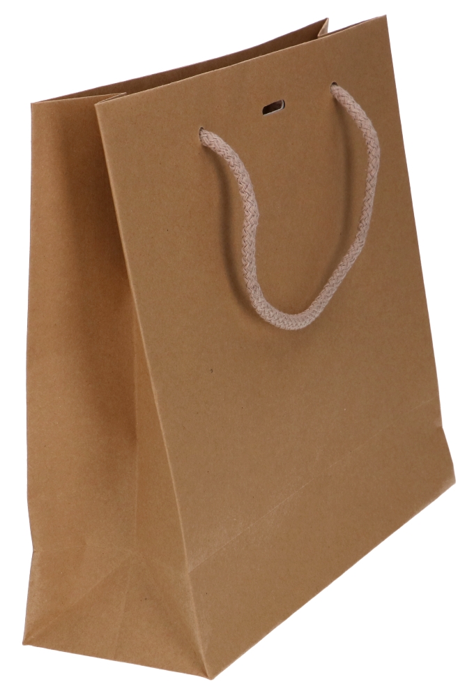 Kadotasjes Noli Kraft Met Koord & Lintgleuf 24x9x23cm 10stuks