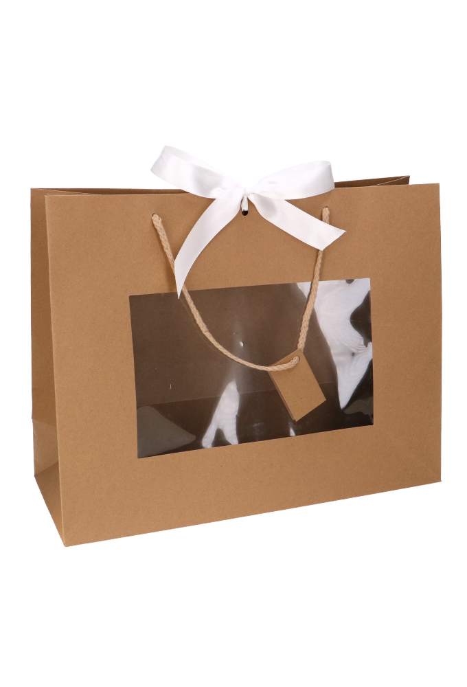 Kadotasjes Lenno Koord Venster & Lintgleuf 40x15x31cm 12stuks