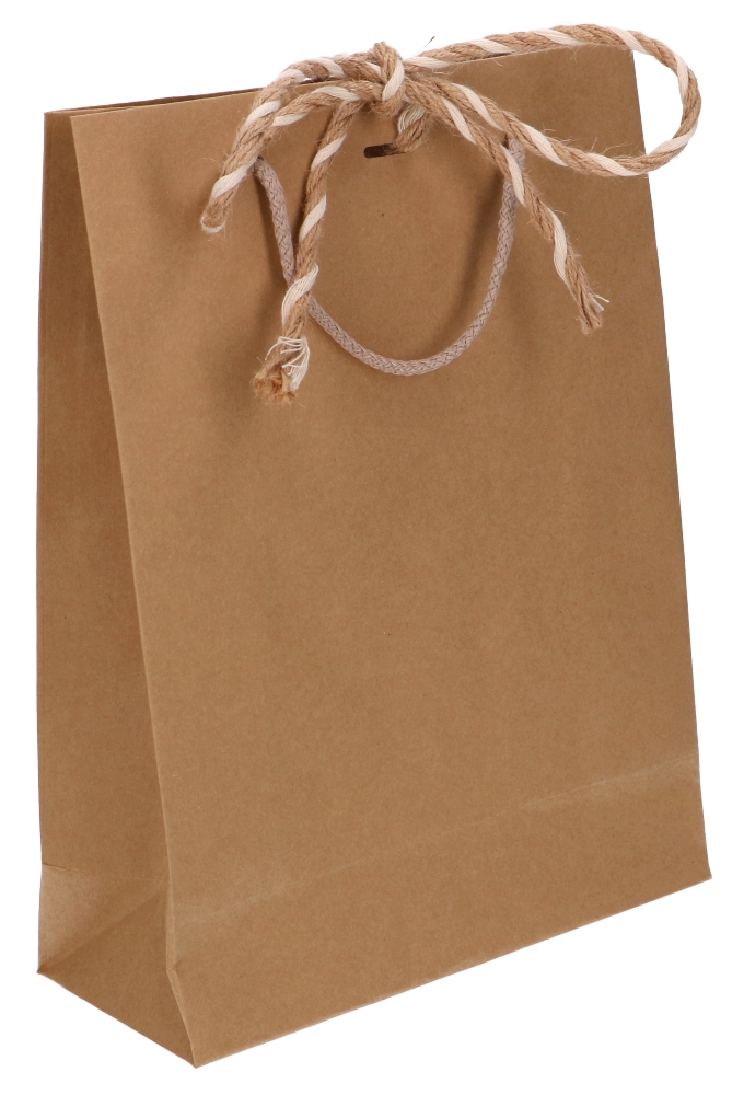 Kadotasjes Noli Kraft Met Koord & Lintgleuf 24x10x32cm 10stuks