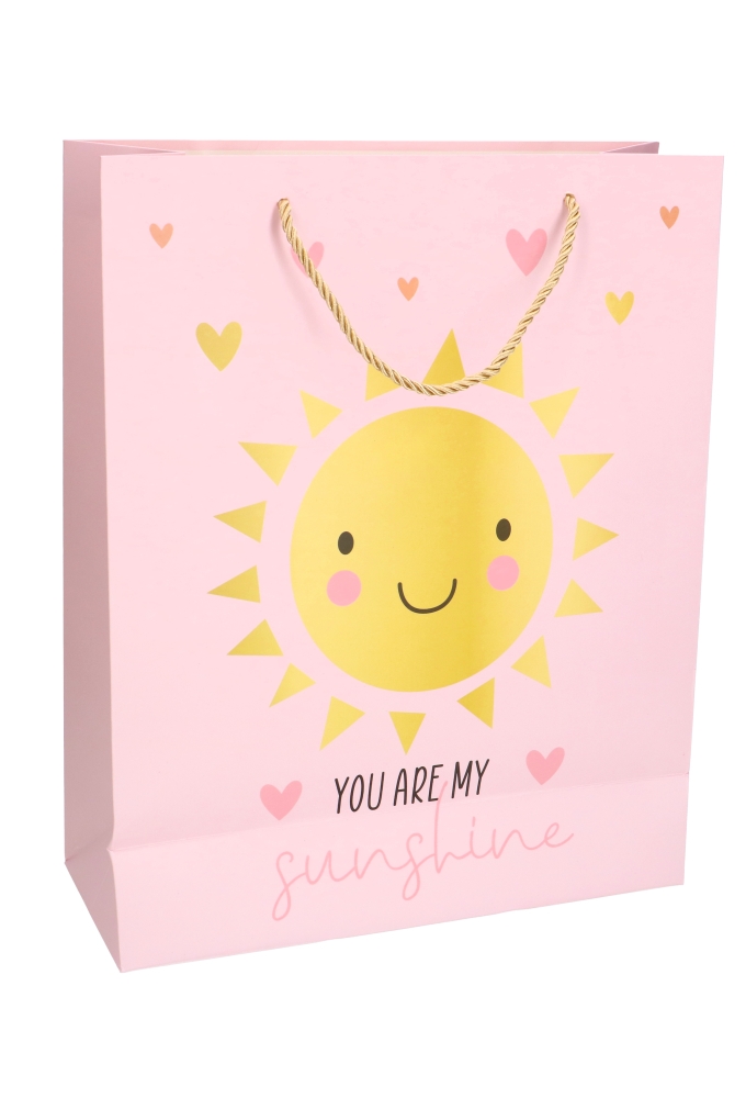 Kadotasjes Kind Medium You Are My Sunshine Roze 26.5x13.5x32.5cm 12st