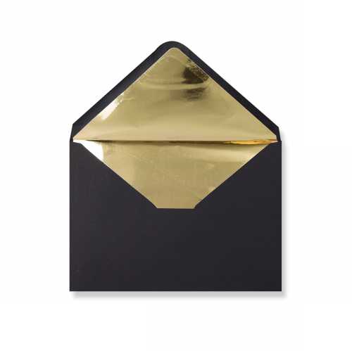 Luxe Enveloppen Dinant Zwart & Goud 16.2x22.9cm 100stuks