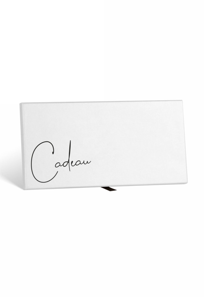 Cadeaubon + Luxe Cadeaudoosje Wit Cadeau Met Lint 22x11x1.3cm 10stuks