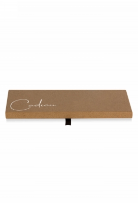 Cadeaubon + Luxe Cadeaudoosje Kraft Cadeau Met Lint 22x11x1.3cm 10st