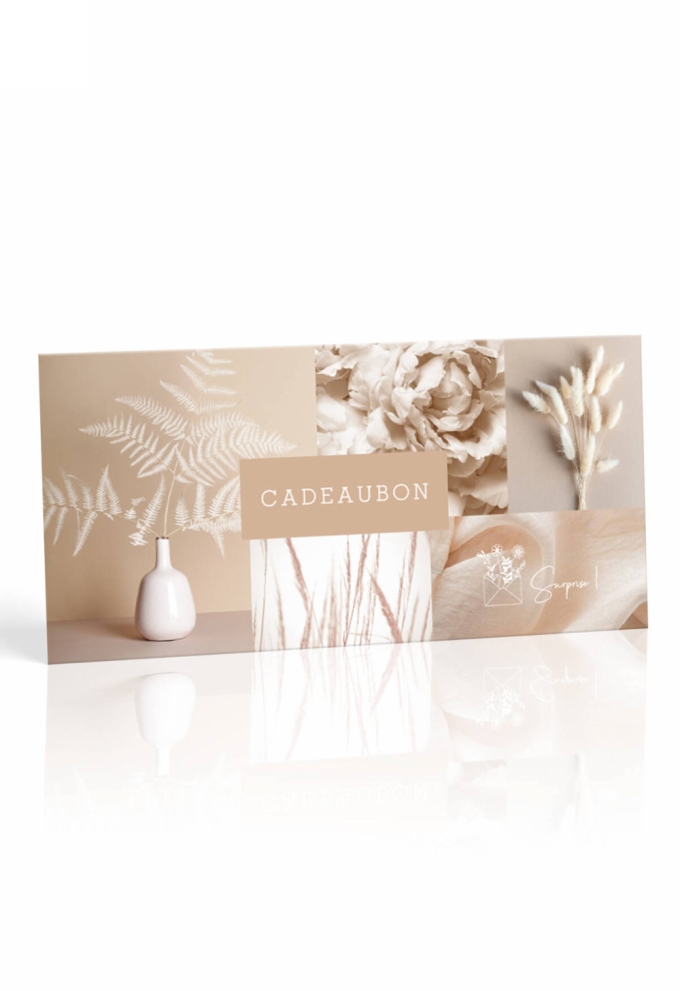 Kadobon + Cadeau Envelop Sensual Dried Flowers 21.5x10cm 10stuks