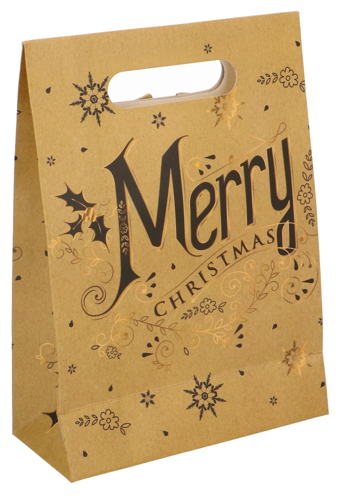 Luxe Kersttas Merry Christmas Gold 19.5x8.6x27cm 12stuks