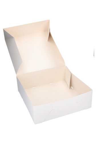 Gebaksdoos Blanco Wit Met Klep 33.5x33.5x11.5cm 345gram 60stuks