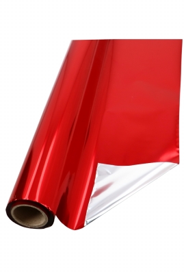 Cadeaufolie Metallic Rood 100 cm x 25meter 30 mic