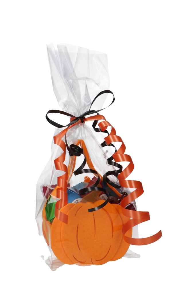 Geschenktasje Pompoen Vilt Met Hengsel 11x5.5x8cm 1stuks