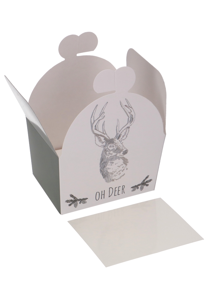 Bonbondoosjes OH Deer 500gr Vlindersluiting 11.5x9x7cm 24stuks