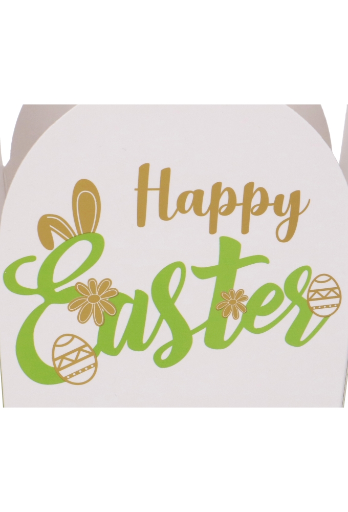 Bonbondoos Happy Easter Groen 250gr & Vlindersluiting 9.5x7.5x6cm 24st