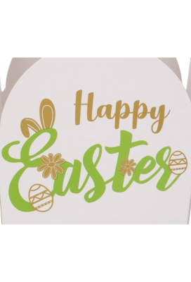 Bonbondoos Happy Easter Groen 250gr & Vlindersluiting 9.5x7.5x6cm 24st