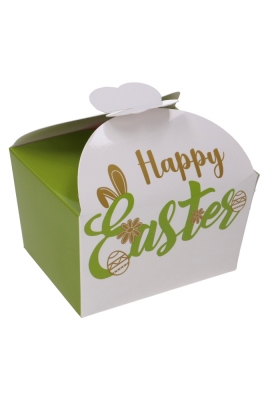 Bonbondoos Happy Easter Groen 500gr & Vlindersluiting 11.5x9x7cm 24st