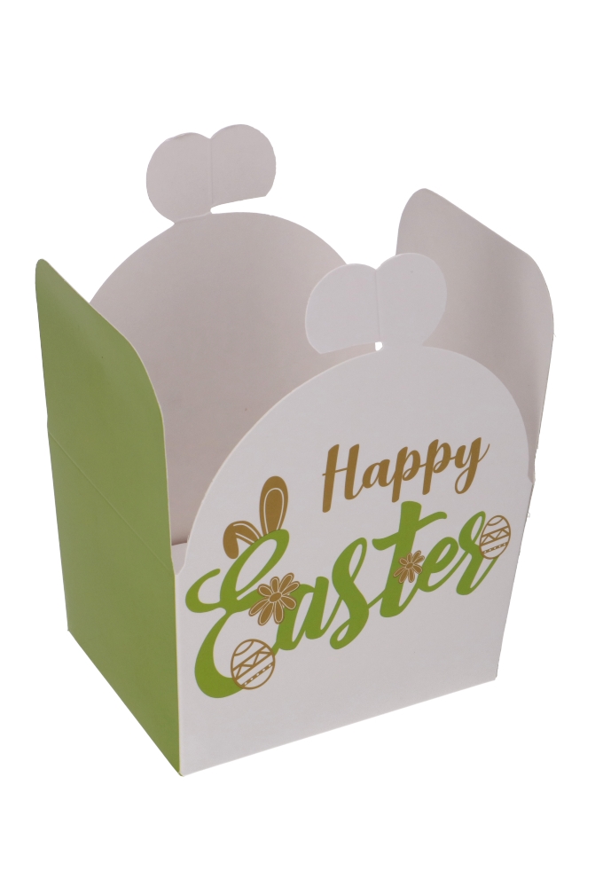 Bonbondoos Happy Easter Groen 500gr & Vlindersluiting 11.5x9x7cm 24st