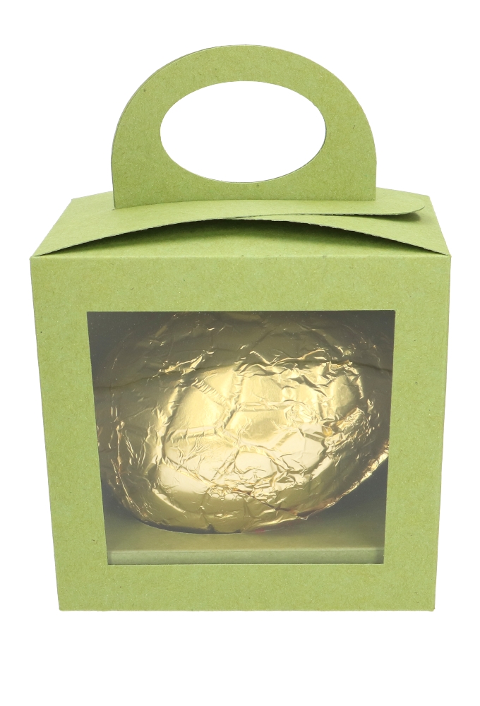 Paasdoosje Groen gerecycled Venster Hengsels Sokkel 16x12x15.5cm 25st