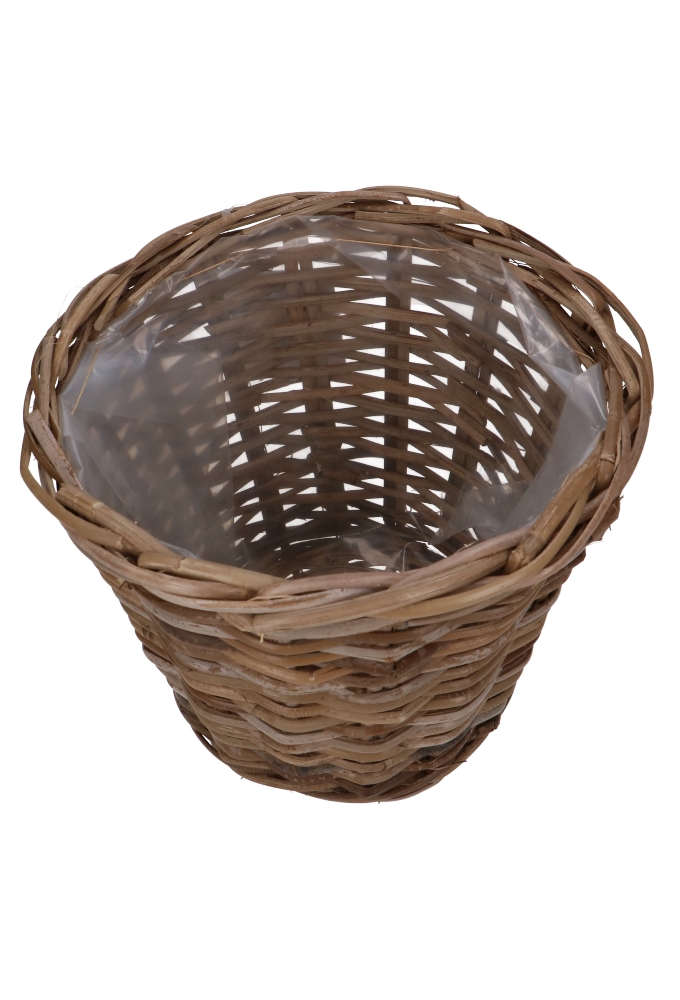 Rietenmanden Pot Grey split rotan diam. 25x20cm 8stuks