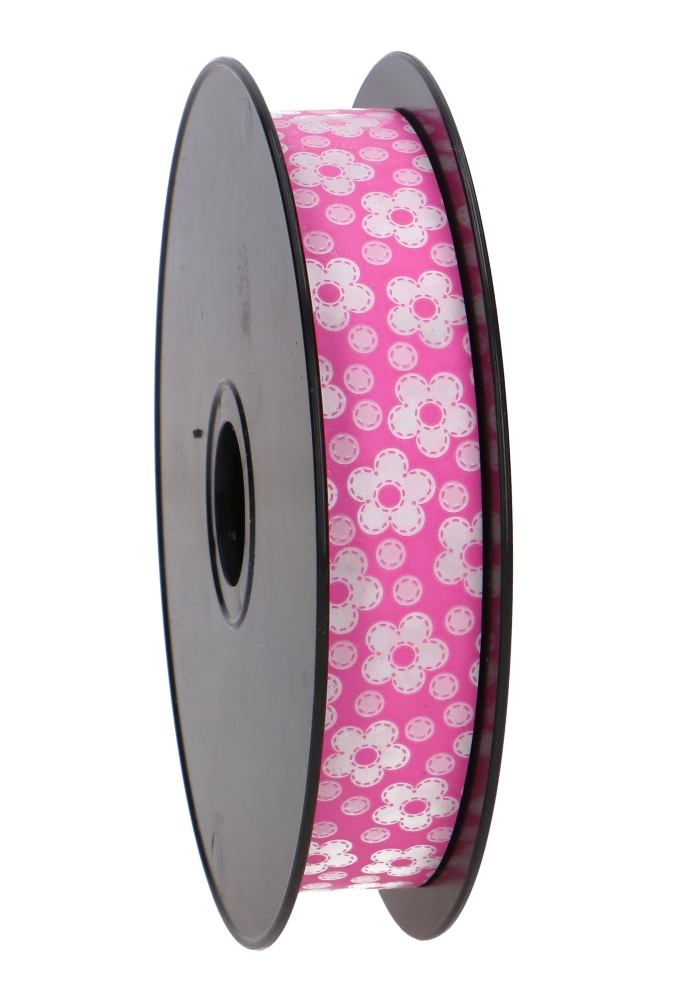 Krullint Flower Roze 25mm x 100 meter