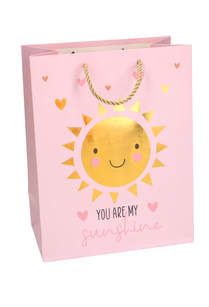 Kadotasjes Kind Medium You Are My Sunshine Roze 18x10x23cm 10stuks