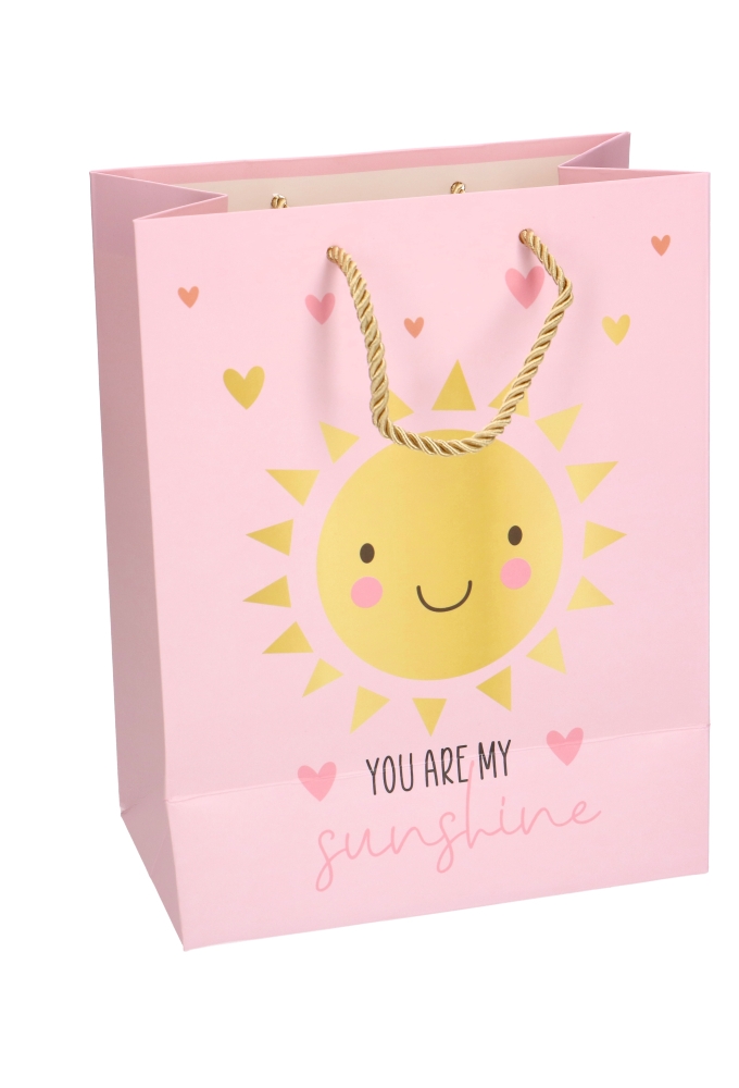 Kadotasjes Kind Medium You Are My Sunshine Roze 18x10x23cm 10stuks