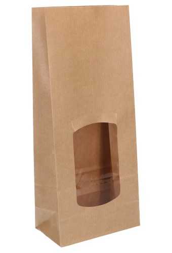 Blokbodemzakjes Kraft & Venster 13.5x7.5x31.5cm 850ml 100stuks