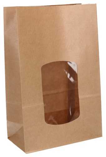 Blokbodemzakjes Kraft & Venster 20x10x31cm 1500ml 90grams 50stuks