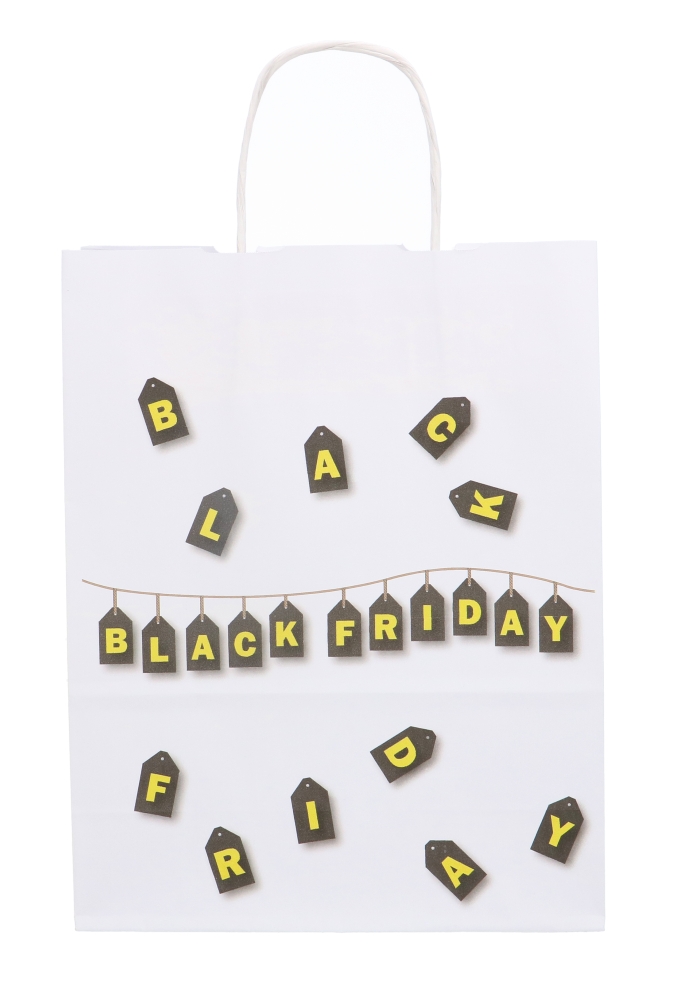 Papieren Draagtas Black Friday & Sale A4 24x11x31cm 50stuks