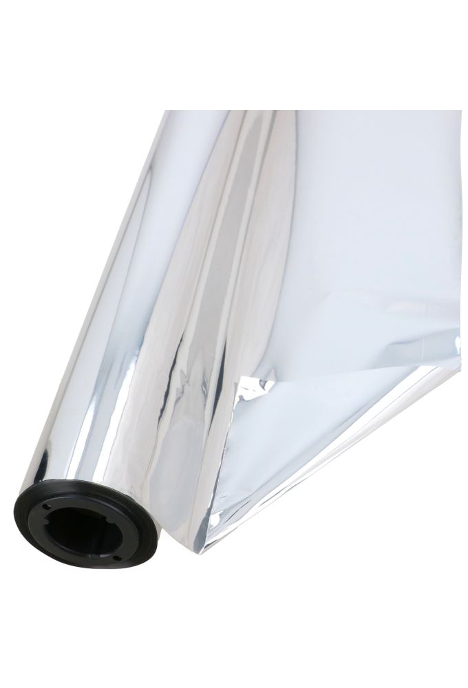 Cadeaufolie Metallic Zilver & Zilver 70cm x 50meter 30 mic
