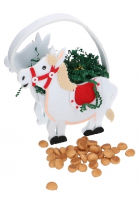 Geschenkmandje Vilt Ozosnel Sint 22x8x18.5cm 1stuks Geschenkmandje Vilt Ozosnel Sint 22x8x18.5cm 1stuks