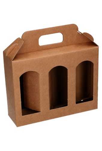 Geschenkdoos Flesjes 3 Dozza Glad Naturel 19x6x15cm 10stuks