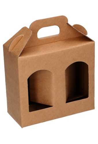 Geschenkdoos Flesjes 2 Dozza Glad Naturel 13x6x12cm 10stuks