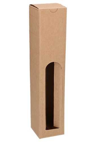 Flesdoosjes Naturel Lange Fles & Venster 6.5x6.5x32cm 10stuks