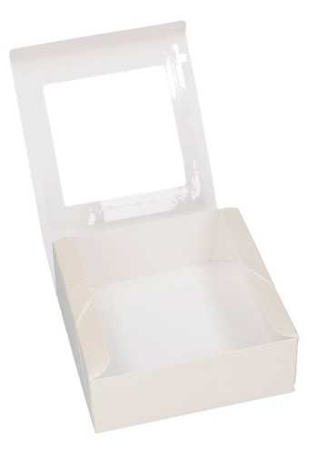 Geschenkdoosjes & Vensterdeksel Wit Creme Grivola 16x16x6cm 10stuks