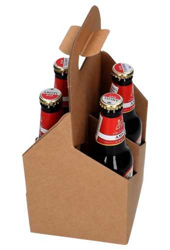 Bierverpakking Draagdoos Brugge Kraft voor 4 flesjes 33cl 10stuks