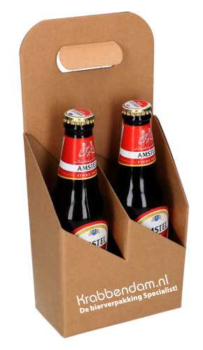 Bierverpakking Draagdoos Brugge Kraft voor 2 flesjes 33cl 10stuks