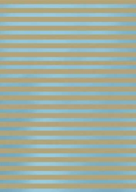 Kraft Bruin Inpakpapier Stripes Metallic Licht Blauw 50x70cm 250vellen