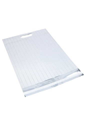 Verzend Enveloppen Folie Titan Wit & Plakstrip 35x47+6cm A3 50stuks