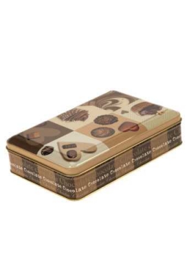 Blikken Chocolade Mix Rechthoekig 18.5x12.5x4cm 12stuks