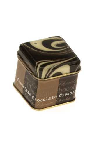 Blikken Chocolade Mix Vierkant 4.3x4.3x4cm 48stuks