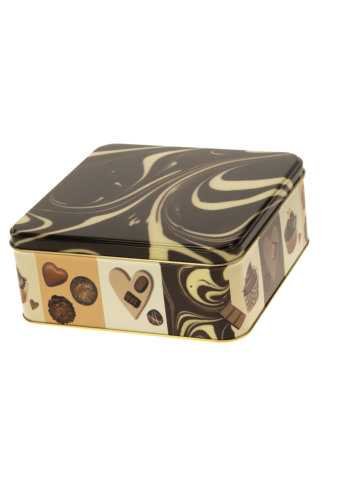 Blikken Chocolade Mix Vierkant 18.6x1.86x7.2cm 6stuks