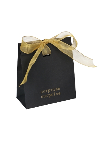 Kadozakjes Kraft Zupo Zwart Surprise & Lintgleuf 14x7x15cm 12stuks Kadozakjes Kraft Zupo Zwart Surprise & Lintgleuf 14x7x15cm 12stuks