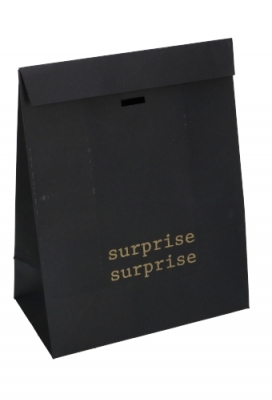 Kadozakjes Kraft Zupo Zwart Surprise & Lintgleuf 18x10x22cm 12stuks Kadozakjes Kraft Zupo Zwart Surprise & Lintgleuf 18x10x22cm 12stuks