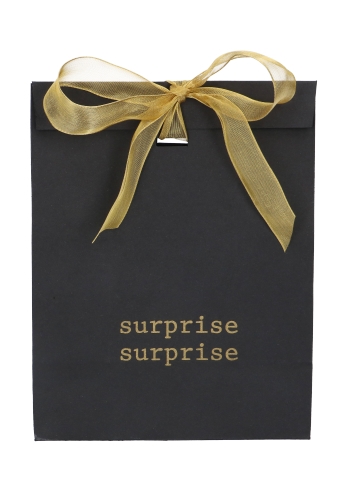 Kadozakjes Kraft Zupo Zwart Surprise & Lintgleuf 18x10x22cm 12stuks