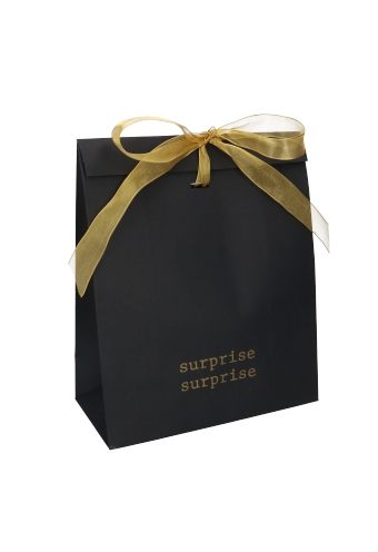 Kadozakjes Kraft Zupo Zwart Surprise & Lintgleuf 25x12x30cm 12stuks Kadozakjes Kraft Zupo Zwart Surprise & Lintgleuf 25x12x30cm 12stuks