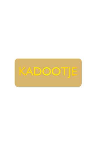 Etiketten Kadootje Goud 3.8x1.6cm 500stuks